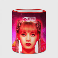 Кружка 3D Lisa Blackpink space, цвет: 3D-красный кант — фото 2