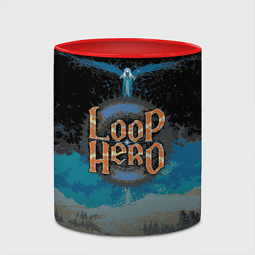 Кружка цветная Loop Hero world / 3D-Белый + красный – фото 2