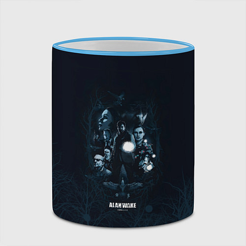 Кружка цветная Персонажи Alan Wake / 3D-Небесно-голубой кант – фото 2