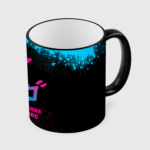 Кружка цветная JoJo Bizarre Adventure - neon gradient / 3D-Черный кант – фото 1