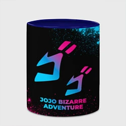 Кружка 3D JoJo Bizarre Adventure - neon gradient, цвет: 3D-белый + синий — фото 2