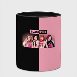 Кружка 3D Черно-розовый градиент Black Pink, цвет: 3D-белый + черный — фото 2