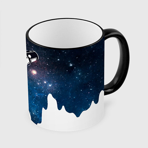 Кружка цветная Млечный Путь - Milky Way / 3D-Черный кант – фото 1
