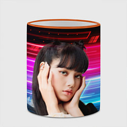 Кружка 3D Lisa Blackpink music kpop, цвет: 3D-оранжевый кант — фото 2