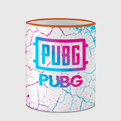 Кружка 3D PUBG neon gradient style, цвет: 3D-оранжевый кант — фото 2