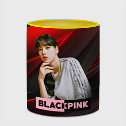 Кружка 3D Lisa Blackpink kpop, цвет: 3D-белый + желтый — фото 2