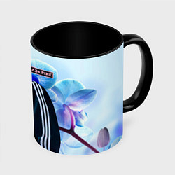 Кружка 3D Роуз синяя орхидея, цвет: 3D-белый + черный