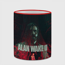 Кружка 3D Алан Уэйк и Сага Андерсон, цвет: 3D-красный кант — фото 2