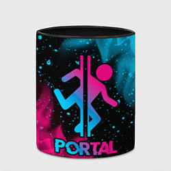 Кружка 3D Portal - neon gradient, цвет: 3D-белый + черный — фото 2