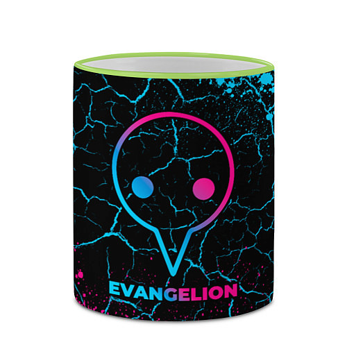 Кружка цветная Evangelion - neon gradient / 3D-Светло-зеленый кант – фото 2