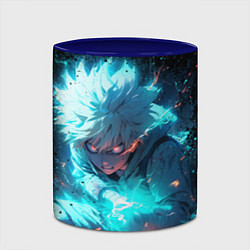 Кружка 3D Аура киллуа - hunter x hunter, цвет: 3D-белый + синий — фото 2