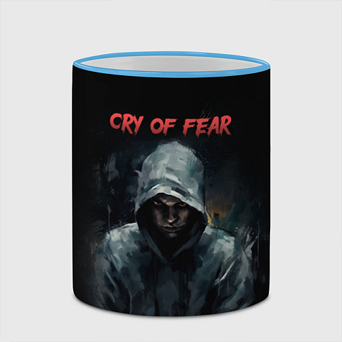 Кружка цветная Cry of Fear - Simon / 3D-Небесно-голубой кант – фото 2