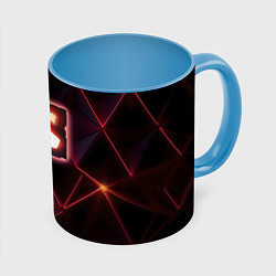 Кружка 3D Dota 2 Lightning, цвет: 3D-белый + небесно-голубой