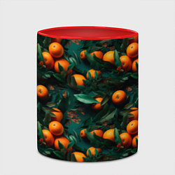 Кружка 3D Яркие апельсины, цвет: 3D-белый + красный — фото 2