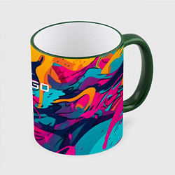 Кружка 3D Counter Strike Go Logo Color, цвет: 3D-зеленый кант