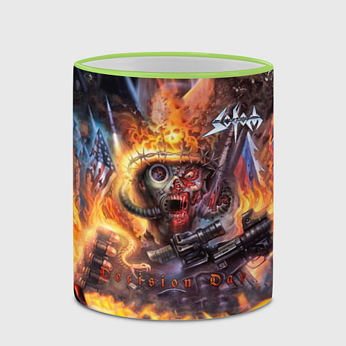 Кружка цветная Sodom Decision day / 3D-Светло-зеленый кант – фото 2