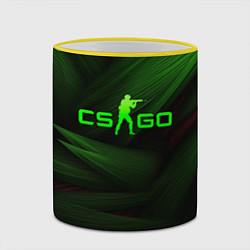 Кружка 3D CS GO green logo, цвет: 3D-желтый кант — фото 2