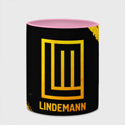 Кружка 3D Lindemann - gold gradient, цвет: 3D-белый + розовый — фото 2