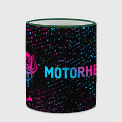 Кружка 3D Motorhead - neon gradient: надпись и символ, цвет: 3D-зеленый кант — фото 2