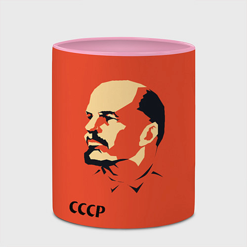 Кружка цветная СССР Ленин жив / 3D-Белый + розовый – фото 2