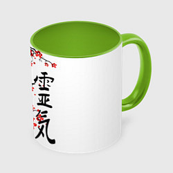 Кружка 3D Цветущее дерево сакуры, цвет: 3D-белый + светло-зеленый