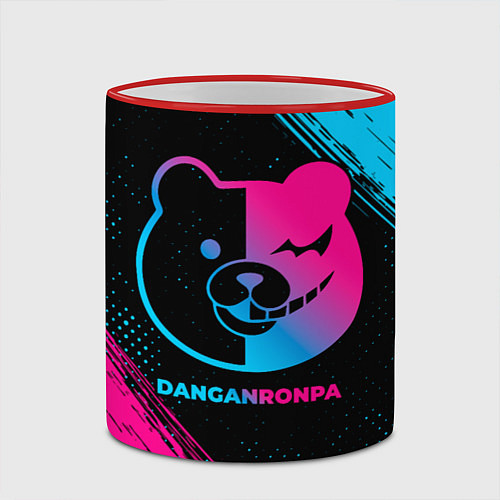 Кружка цветная Danganronpa - neon gradient / 3D-Красный кант – фото 2
