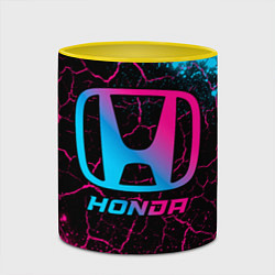 Кружка 3D Honda - neon gradient, цвет: 3D-белый + желтый — фото 2