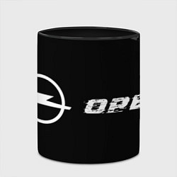 Кружка 3D Opel speed на темном фоне со следами шин: надпись, цвет: 3D-белый + черный — фото 2