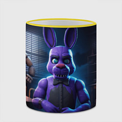 Кружка 3D Five Nights at Freddys Bonnie, цвет: 3D-желтый кант — фото 2