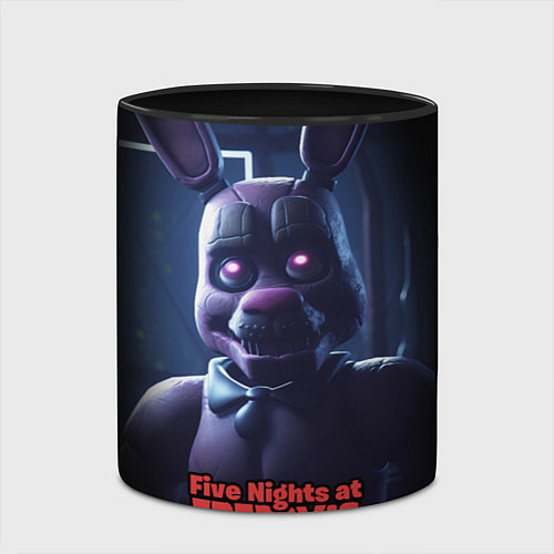 Кружка цветная Five Nights at Freddys Bonnie / 3D-Белый + черный – фото 2