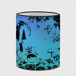 Кружка 3D Неоновый абстрактный фон в граффити стиле, цвет: 3D-черный кант — фото 2