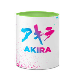 Кружка 3D Akira neon gradient style, цвет: 3D-белый + светло-зеленый — фото 2