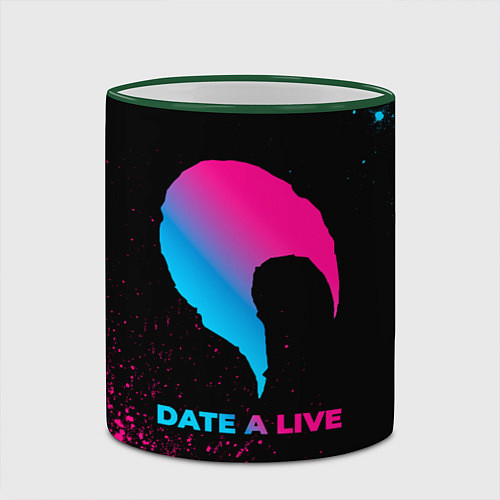 Кружка цветная Date A Live - neon gradient / 3D-Зеленый кант – фото 2