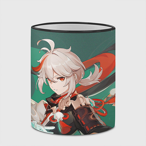 Кружка цветная Kaedehara Kazuha Genshin Impact / 3D-Черный кант – фото 2