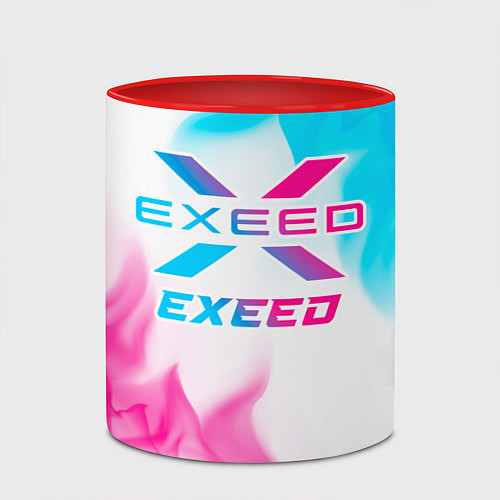 Кружка цветная Exeed neon gradient style / 3D-Белый + красный – фото 2