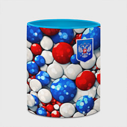 Кружка 3D Шарики триколор, цвет: 3D-белый + небесно-голубой — фото 2