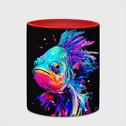 Кружка 3D Бета рыба, цвет: 3D-белый + красный — фото 2