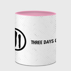 Кружка 3D Three Days Grace glitch на светлом фоне: надпись и, цвет: 3D-белый + розовый — фото 2