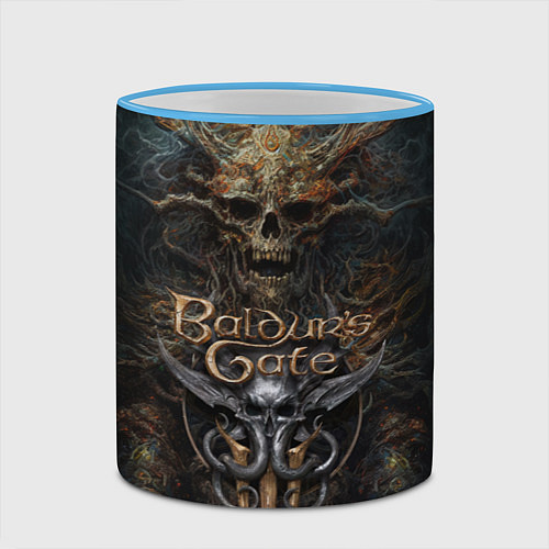 Кружка цветная Baldurs Gate 3 / 3D-Небесно-голубой кант – фото 2
