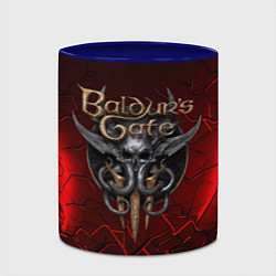 Кружка 3D Baldurs Gate 3 logo red, цвет: 3D-белый + синий — фото 2