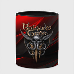 Кружка 3D Baldurs Gate 3 logo geometry, цвет: 3D-белый + черный — фото 2