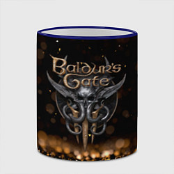 Кружка 3D Baldurs Gate 3 logo dark gold logo, цвет: 3D-синий кант — фото 2