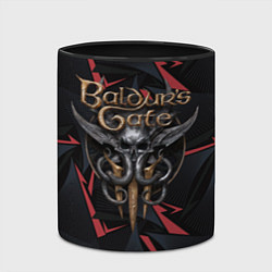 Кружка 3D Baldurs Gate 3 logo dark red, цвет: 3D-белый + черный — фото 2