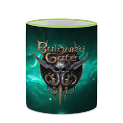 Кружка 3D Baldurs Gate 3 logo green, цвет: 3D-светло-зеленый кант — фото 2