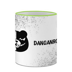 Кружка 3D Danganronpa glitch на светлом фоне: надпись и симв, цвет: 3D-светло-зеленый кант — фото 2
