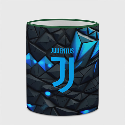 Кружка цветная Blue logo Juventus / 3D-Зеленый кант – фото 2