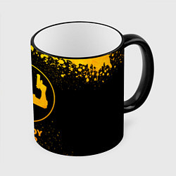 Кружка 3D Cowboy Bebop - gold gradient, цвет: 3D-черный кант