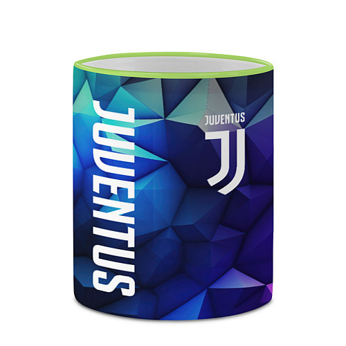 Кружка цветная Juventus logo blue / 3D-Светло-зеленый кант – фото 2