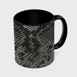 Кружка 3D Кожа змеи - текстура, цвет: 3D-белый + черный