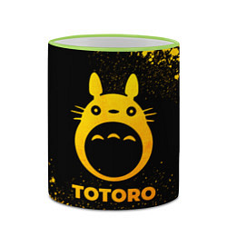 Кружка 3D Totoro - gold gradient, цвет: 3D-светло-зеленый кант — фото 2